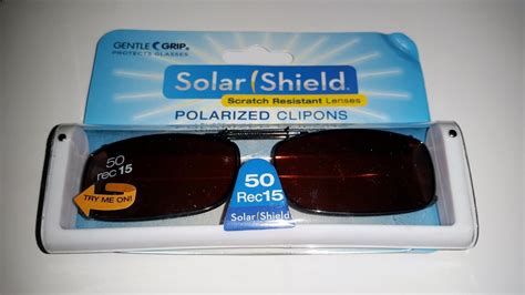 solar shield polarized clip ons